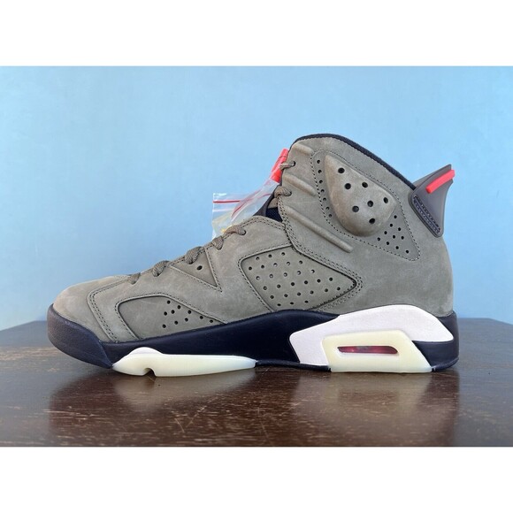 Nike Air Jordan 6 Retro x Travis Scott Olive Green Men's Size 10 CN1084-200 - Picture 3 of 11